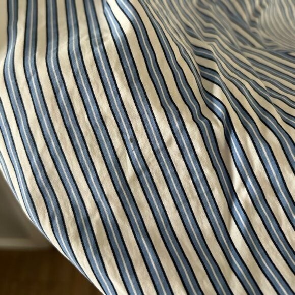 Polo by Ralph Lauren Classic Fit Blue Vertical Stripes Button Down Shirt, Sz XL - Picture 10 of 14